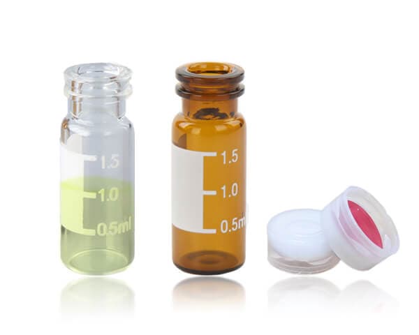 Free sample glass HPLC clear 2ml vial with closures with high quality